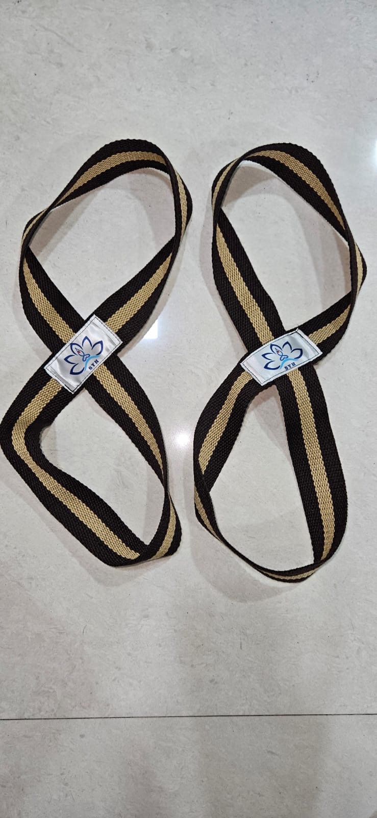Yoga infinity belt brown & cream 